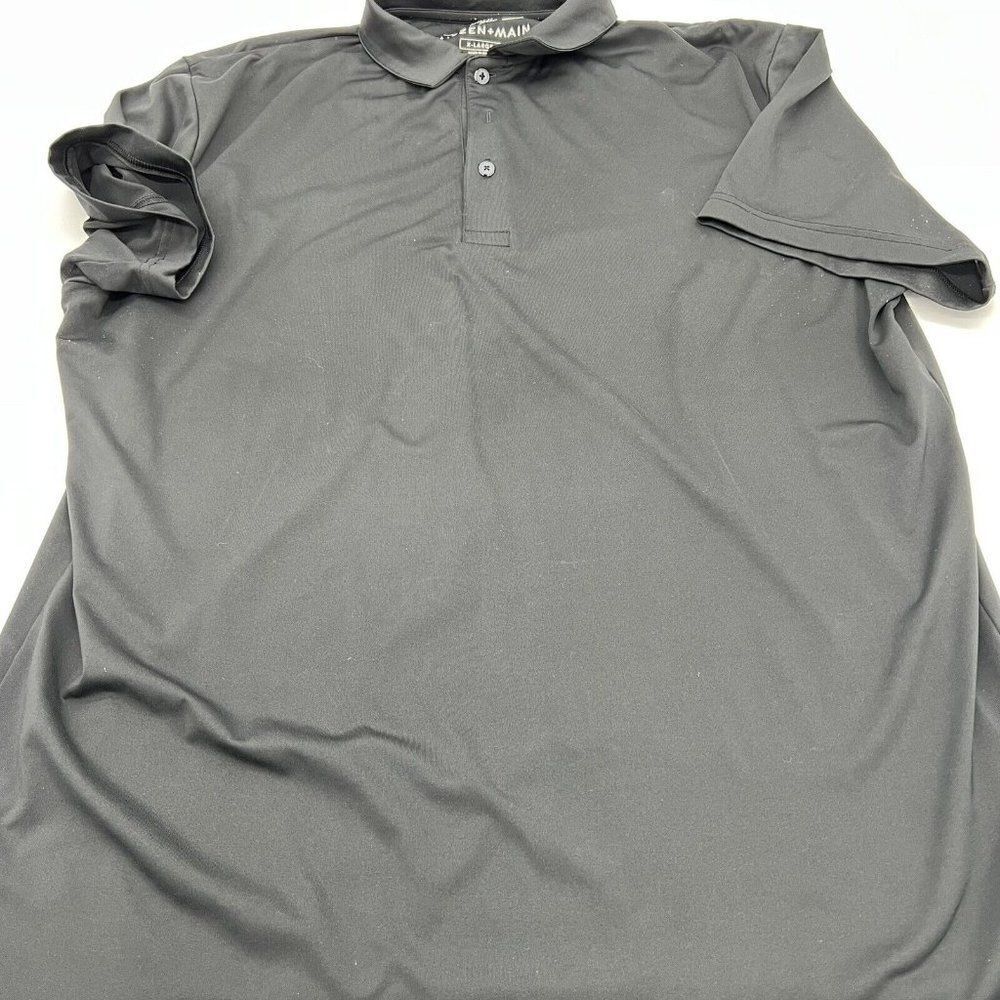 Mizzen Main Polo Shirt Men's XL Phil Mickelson Black Performance Golf Stretch